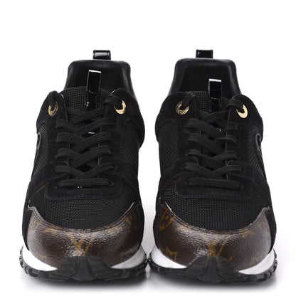 Louis Vuitton Suede Monogram Run Away Sneakers 39 Black 2 of 10