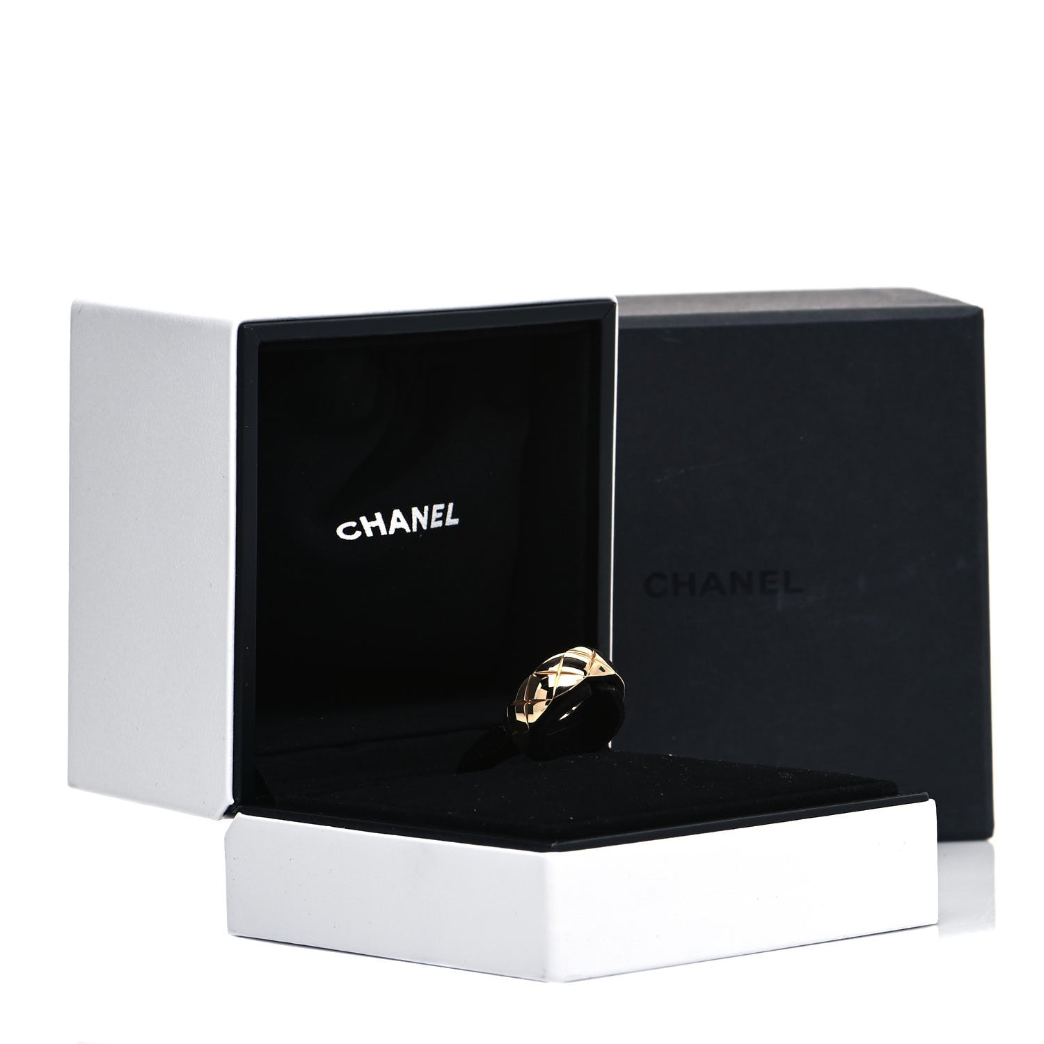 Chanel 18K Yellow Gold Small Coco Crush Ring 50 5.5 5 of 5