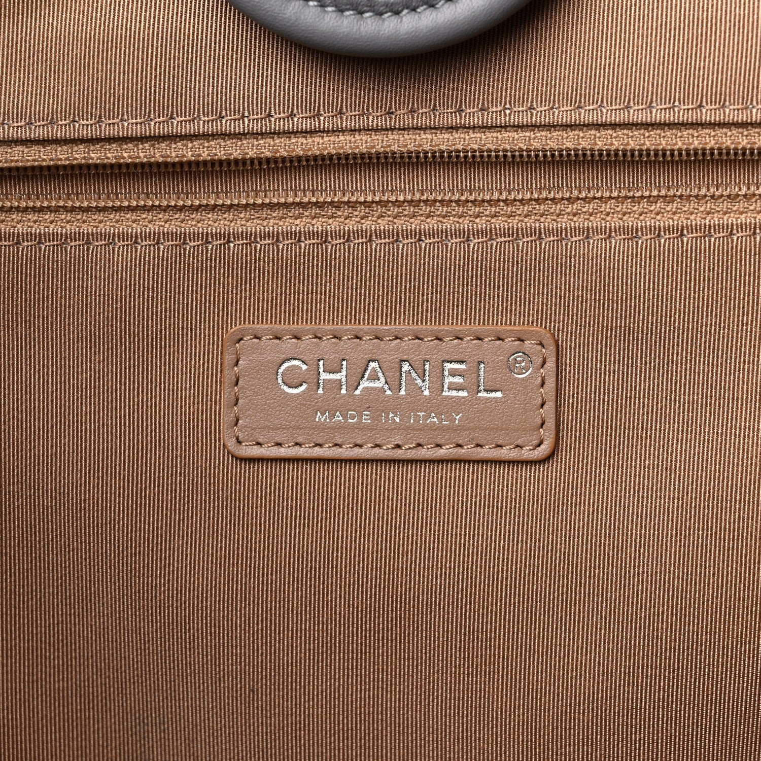 Chanel Wool Felt Large Deauville Tote Grey Beige 6 of 9