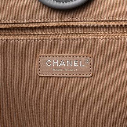 Chanel Wool Felt Large Deauville Tote Grey Beige 6 of 9