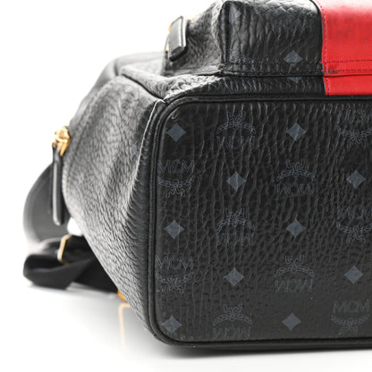 MCM Visetos Medium Stark Logo Stripe Backpack Black Red 9 of 18