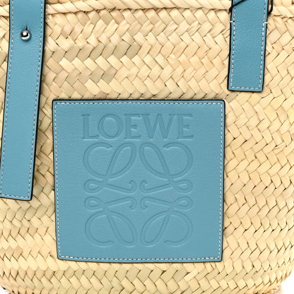Loewe Raffia Basket Tote Bag Natural Light Blue 8 of 11