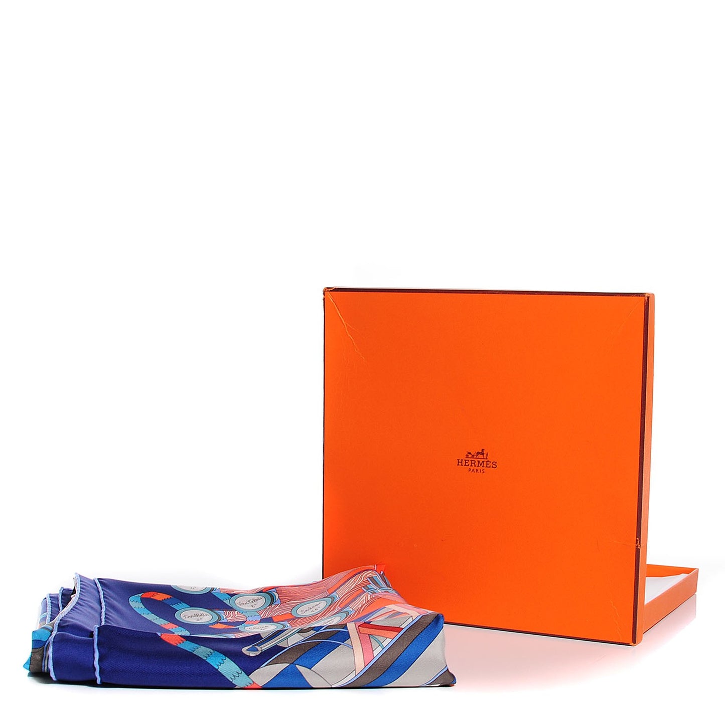 Silk Point D’Orgue Scarf 90 Marine Corail