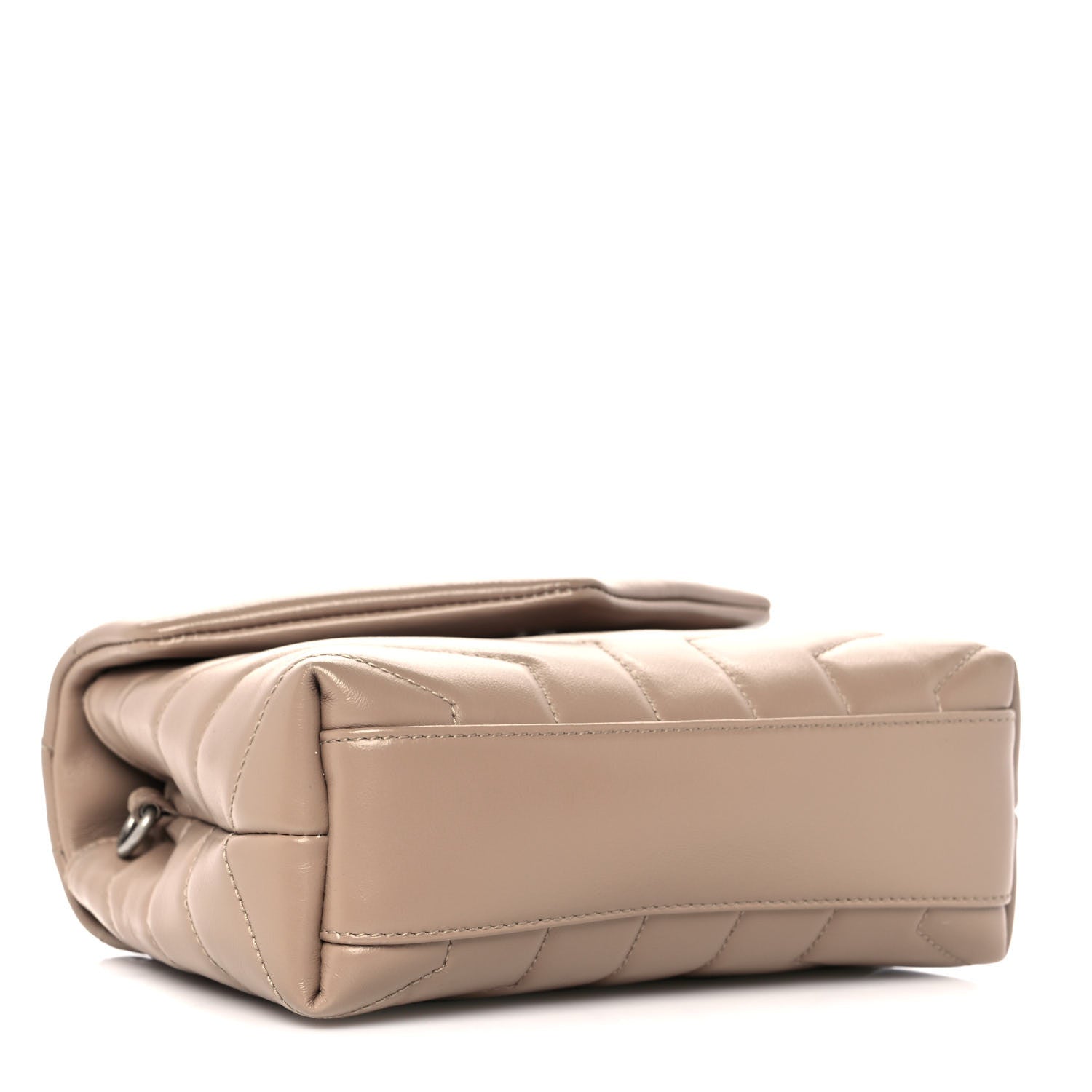 Saint Laurent Calfskin Y Quilted Monogram Toy Loulou Crossbody Bag Dark Beige 3 of 8