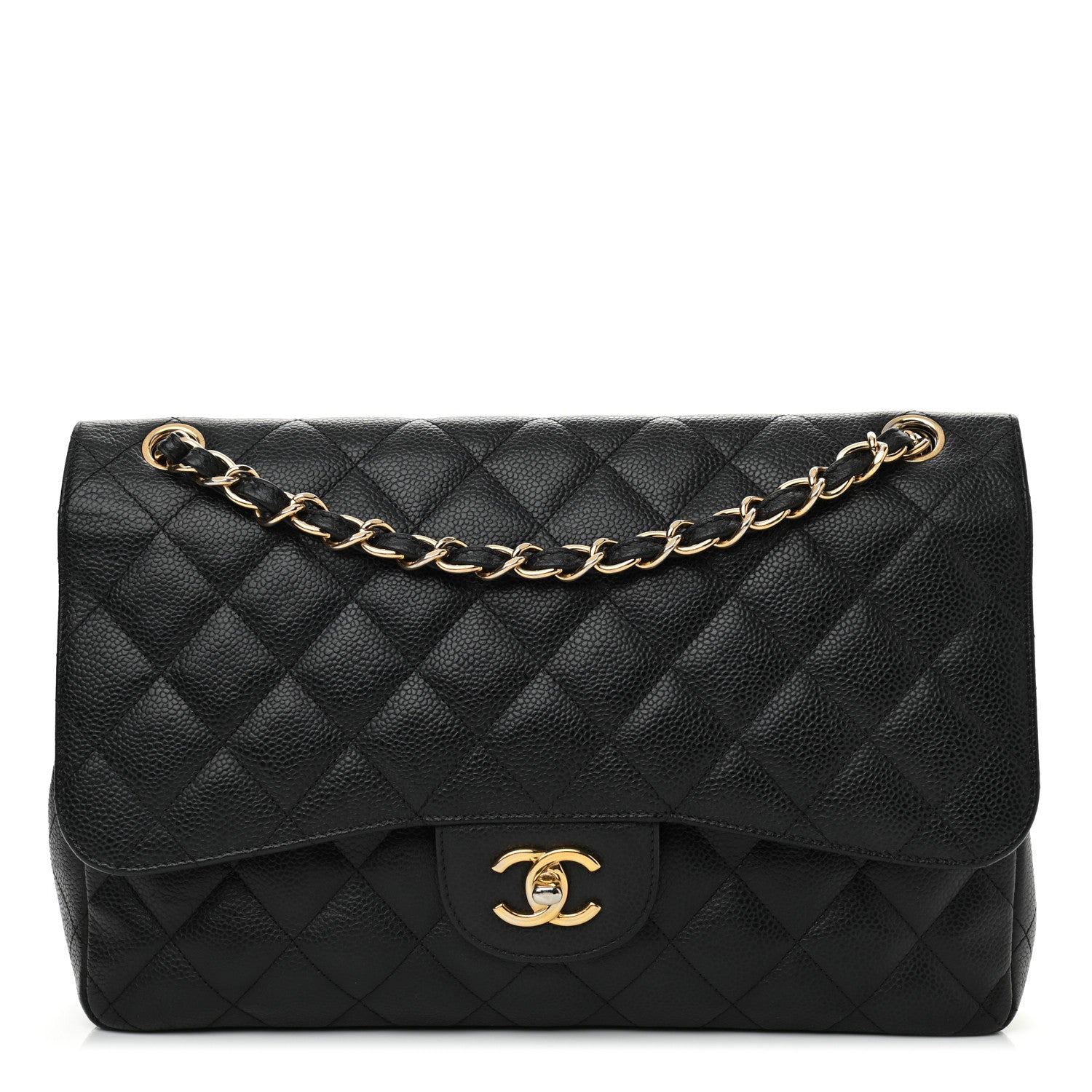 Chanel Caviar Quilted Jumbo Double Flap Black 1 of 16