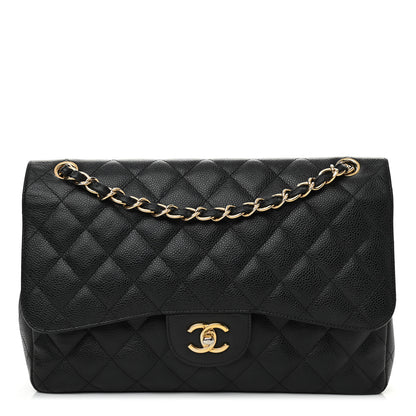 Chanel Caviar Quilted Jumbo Double Flap Black 1 of 16