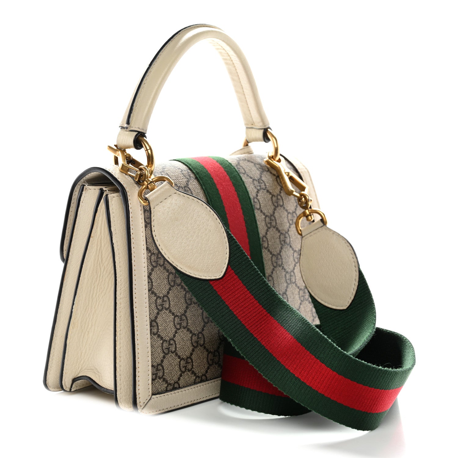 Gucci GG Supreme Monogram Small Queen Margaret Top Handle Bag White 3 of 11