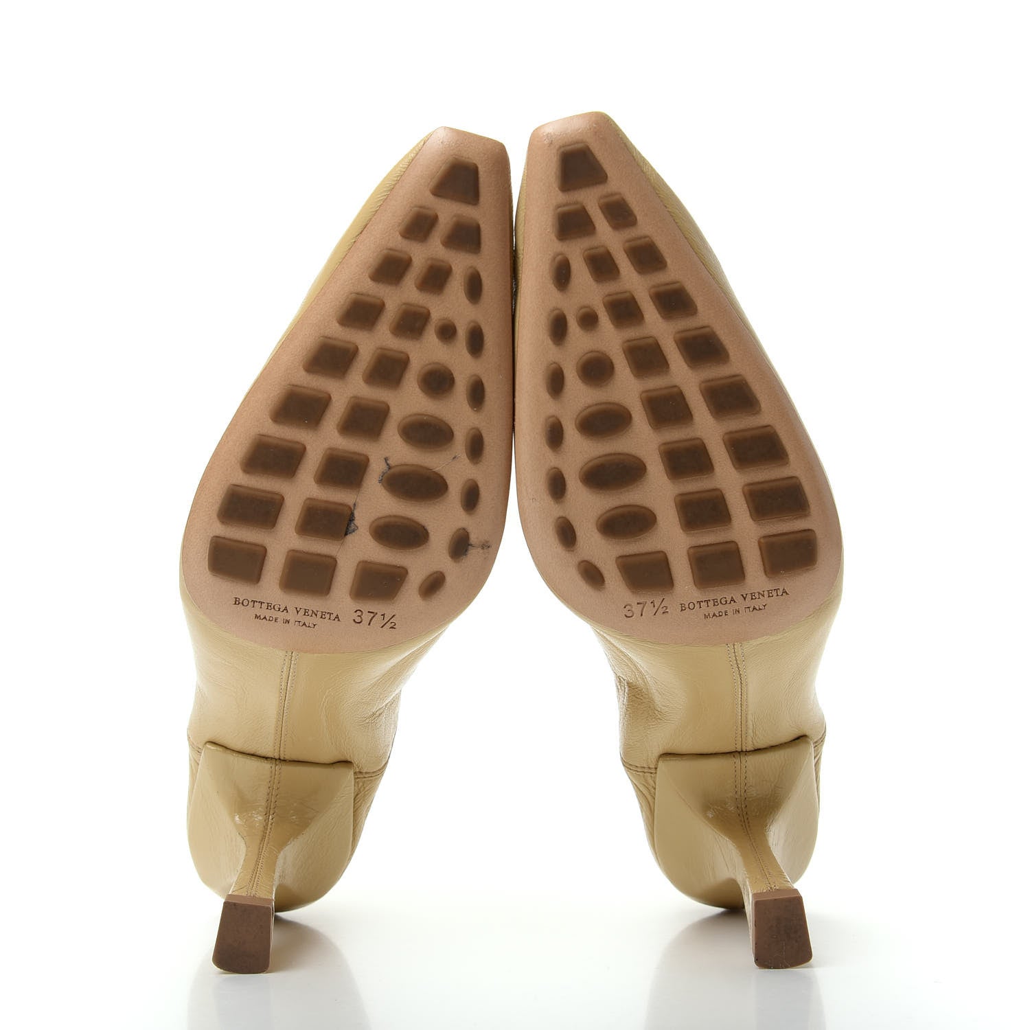 Bottega Veneta Crushed Nappa Madame 90mm Pumps 37.5 Cane Sugar 6 of 9