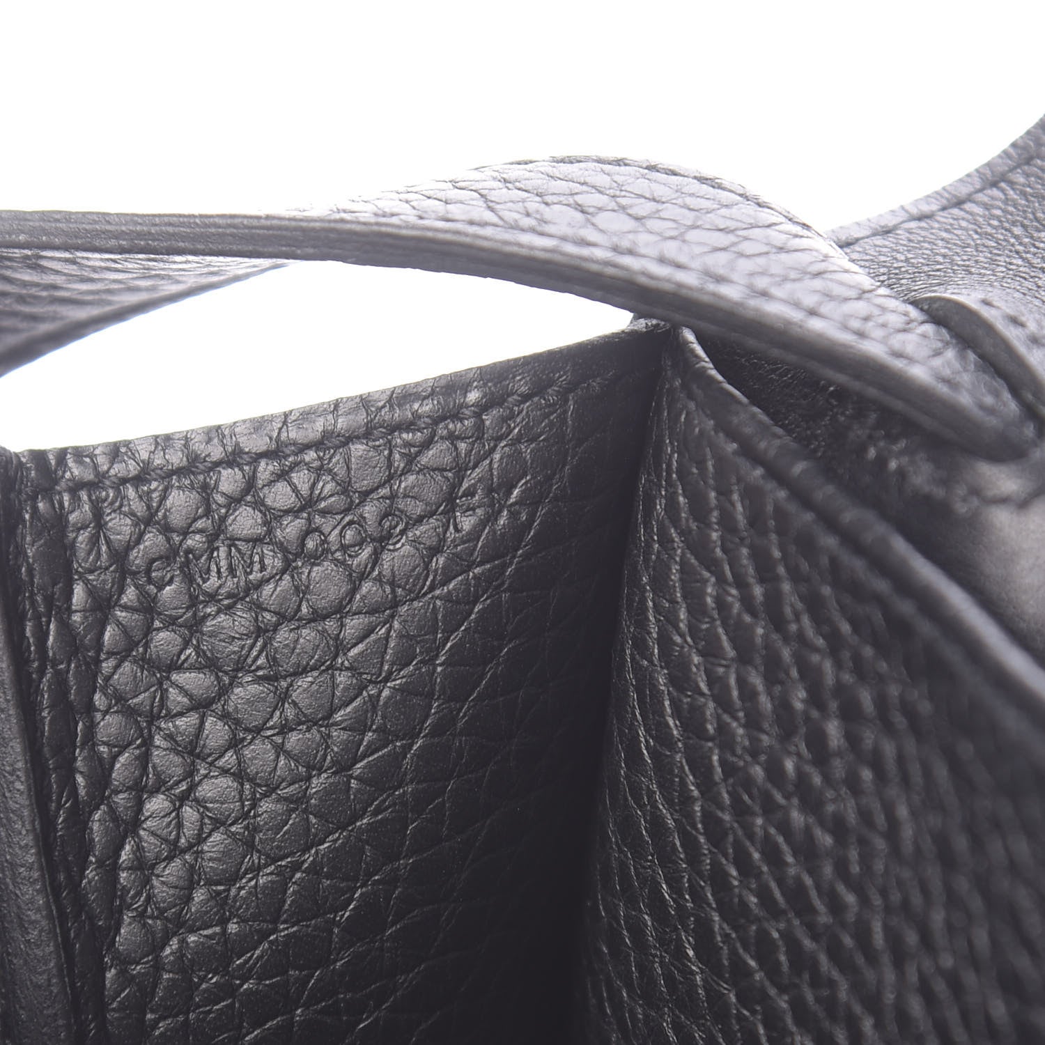 Hermes Taurillon Clemence Halzan 31 GM Black 8 of 11