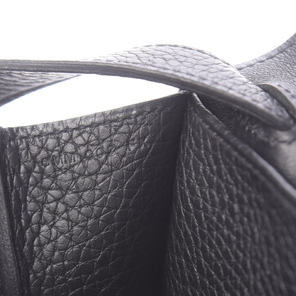 Hermes Taurillon Clemence Halzan 31 GM Black 8 of 11