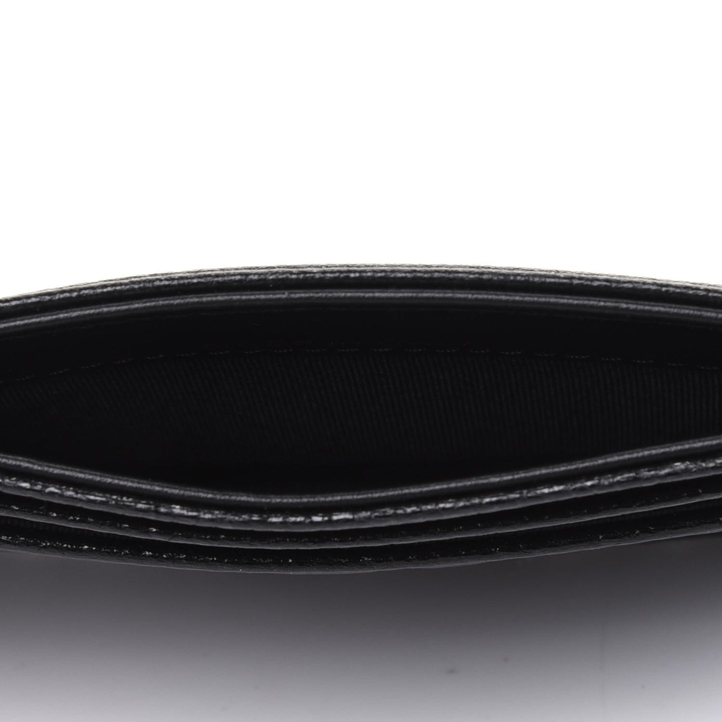 Caviar Camellia Embossed Card Holder Black