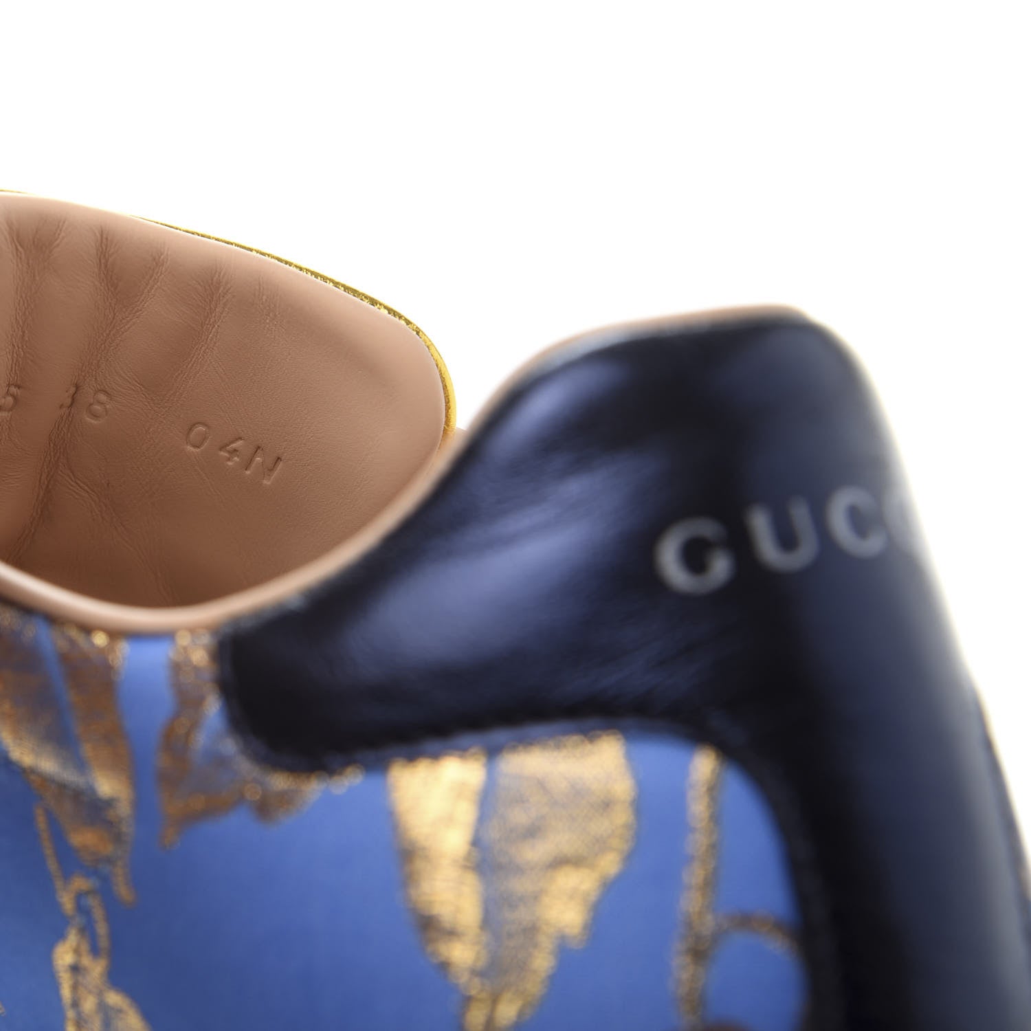 Gucci Lurex Jacquard Crystal Sylvie Web Branches Womens Ace Sneakers 38 Pervinca Gold 9 of 10