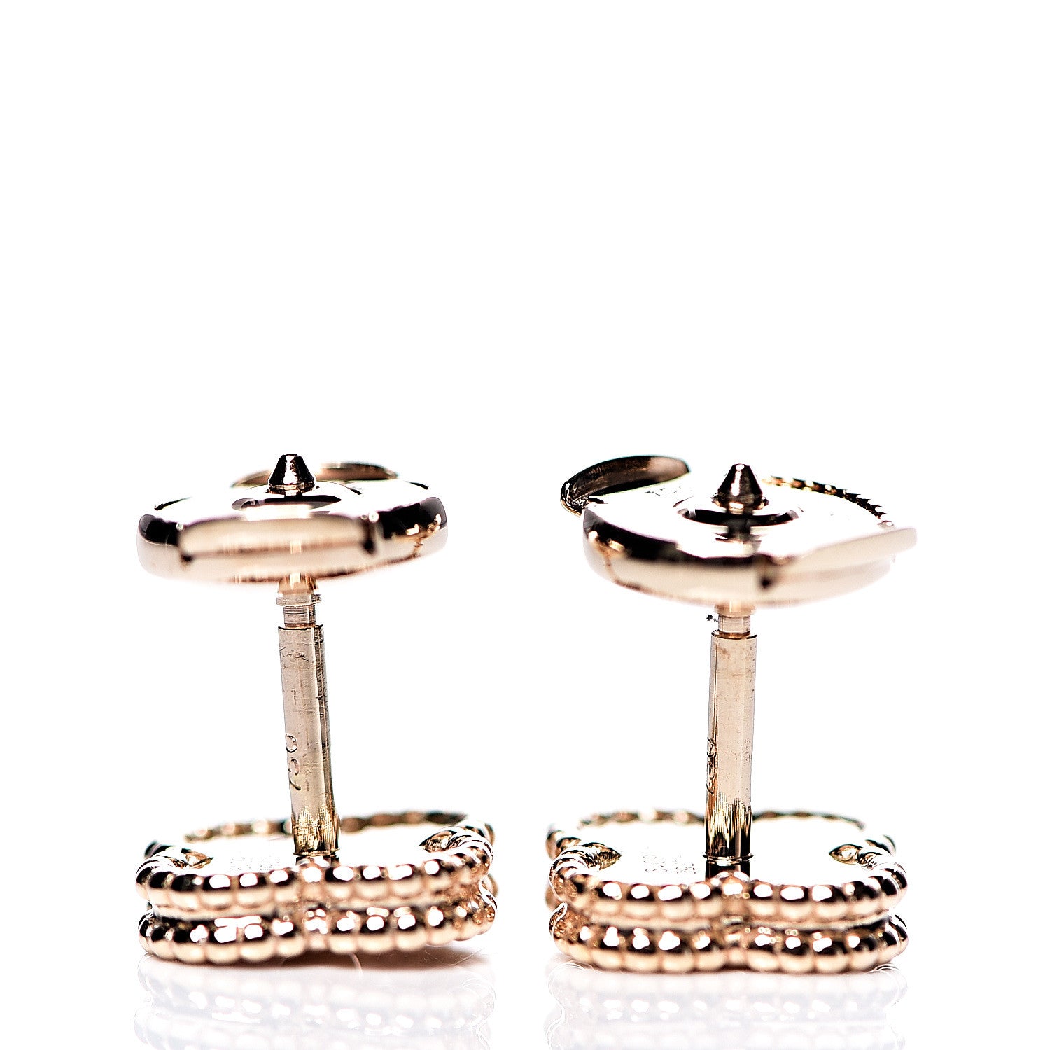Van Cleef & Arpels 18K Rose Gold Sweet Alhambra Earrings 3 of 5