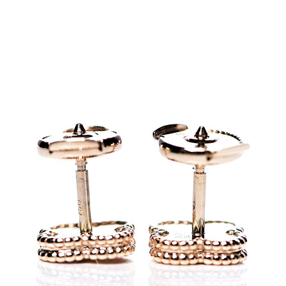 Van Cleef & Arpels 18K Rose Gold Sweet Alhambra Earrings 3 of 5