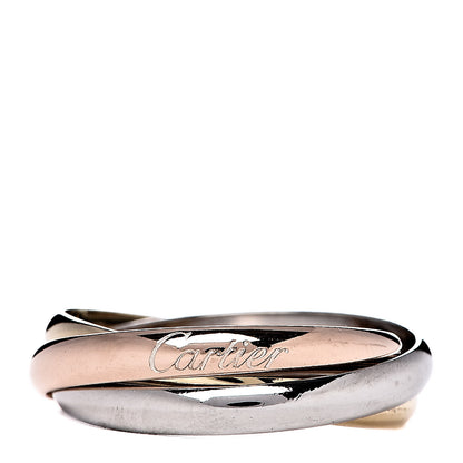 Cartier 18K Pink Yellow White Gold Small Trinity Ring 58 8.25 1 of 5