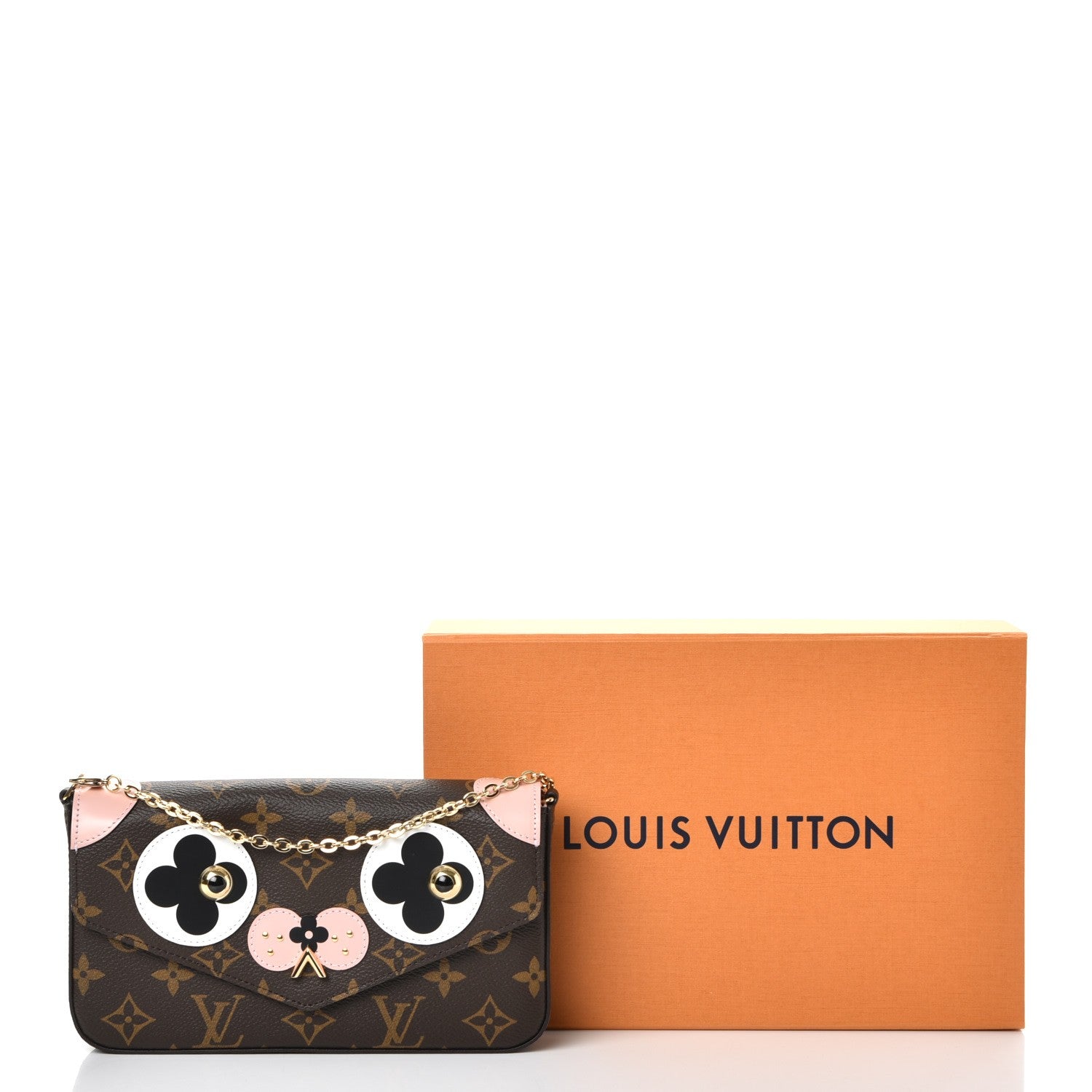 Louis Vuitton Monogram Valentine Dog Pochette Felicie Chain Wallet 9 of 9