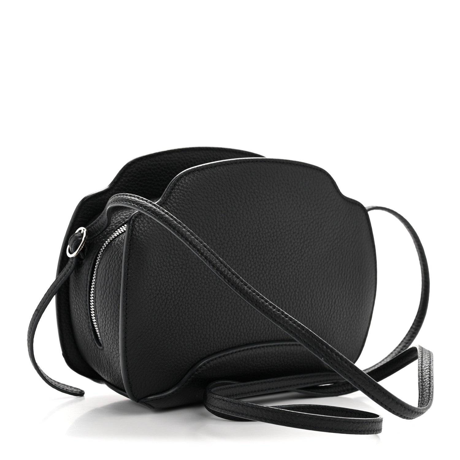 Loro Piana Grained Calfskin Sesia Crossbody Black 6 of 31