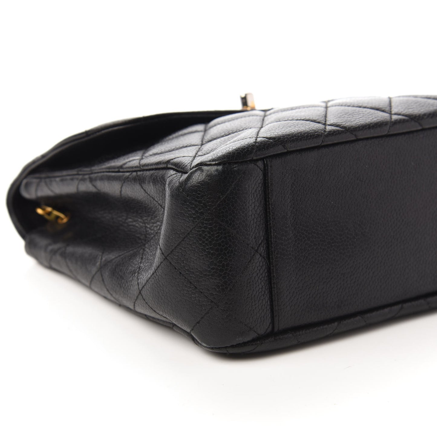 Caviar Quilted Small Single Flap Black