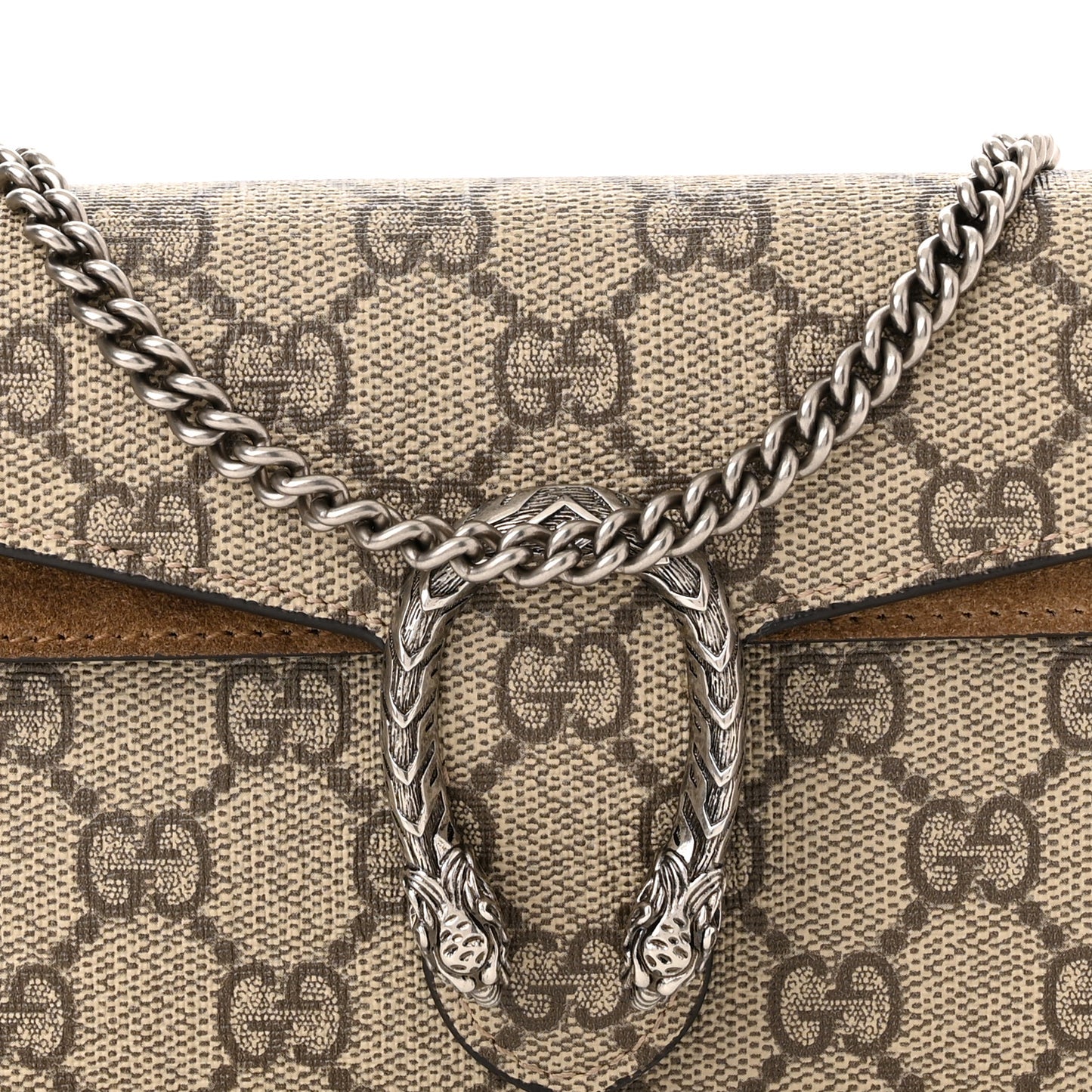 GG Supreme Monogram Super Mini Dionysus Shoulder Bag Taupe