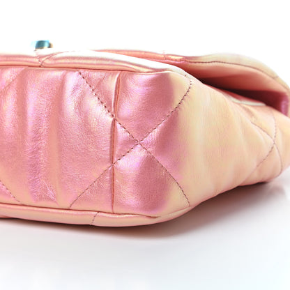 Chanel Iridescent Calfskin Quilted Medium 19 Flap Pink 10 of 10