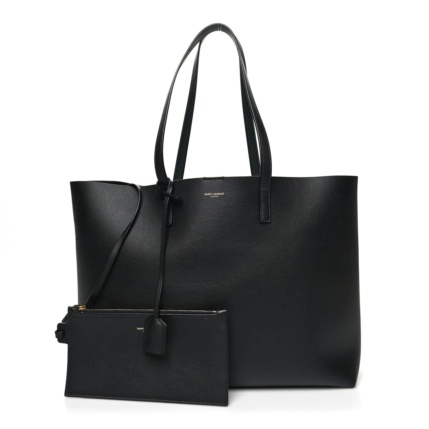 Calfskin Large Shopping Tote Black