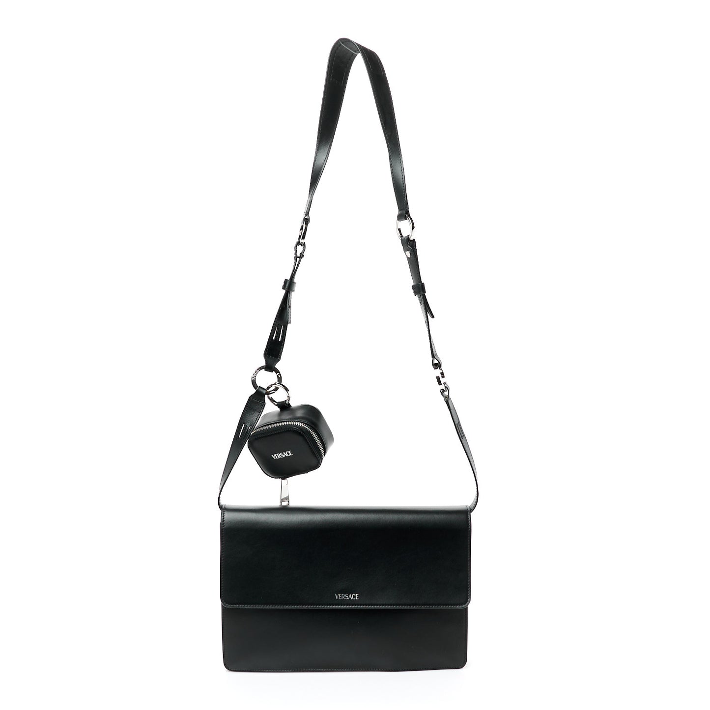 Calfskin Cargo Modular Messenger Bag Black