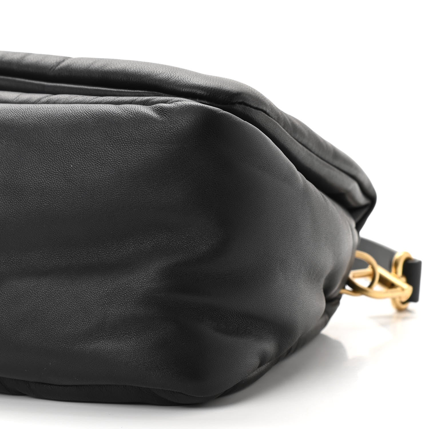 Off-White Calfskin Slouchy Nailed Clutch Black 12 of 12