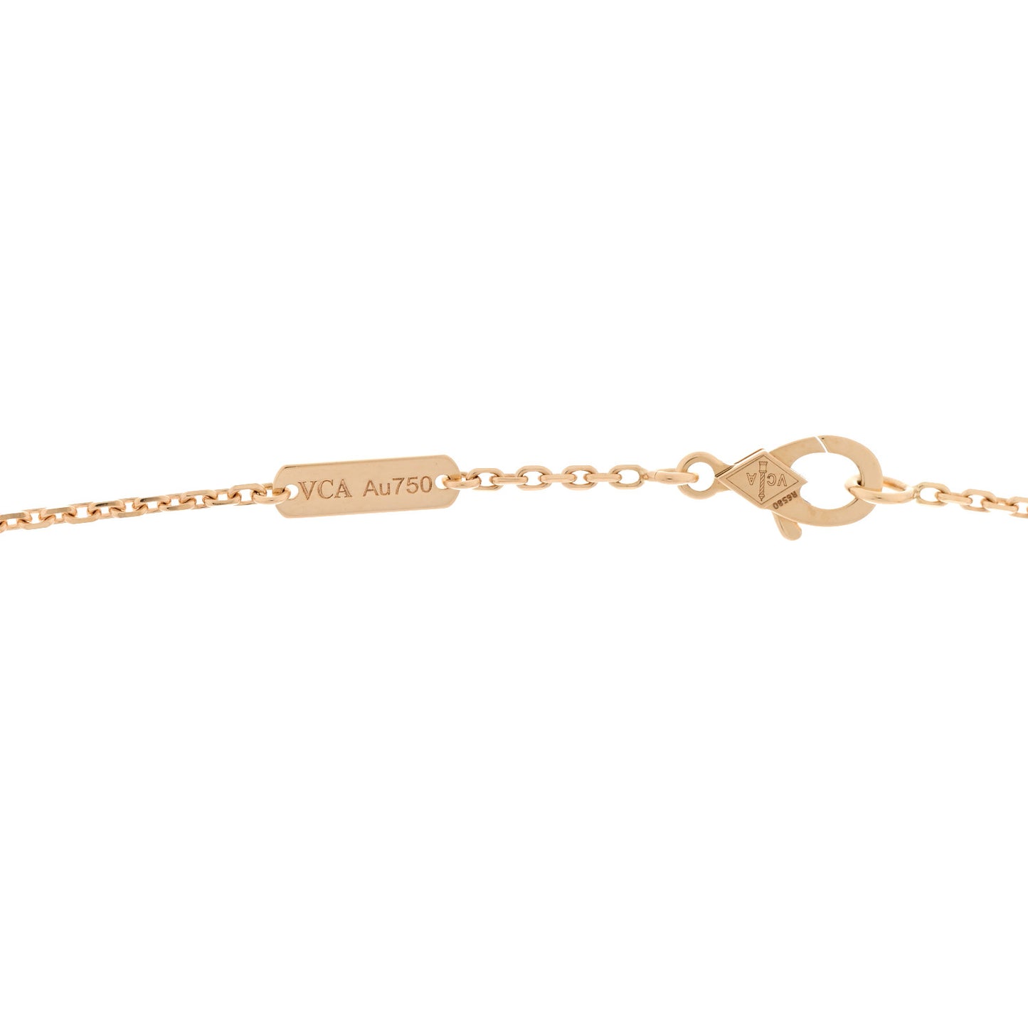 18K Yellow Gold Carnelian Vintage Alhambra Pendant Necklace