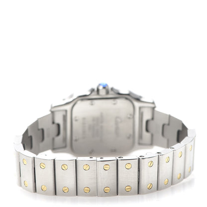 Cartier Stainless Steel 18K Yellow Gold 24mm Santos De Cartier Galbee Quartz Watch 4 of 7
