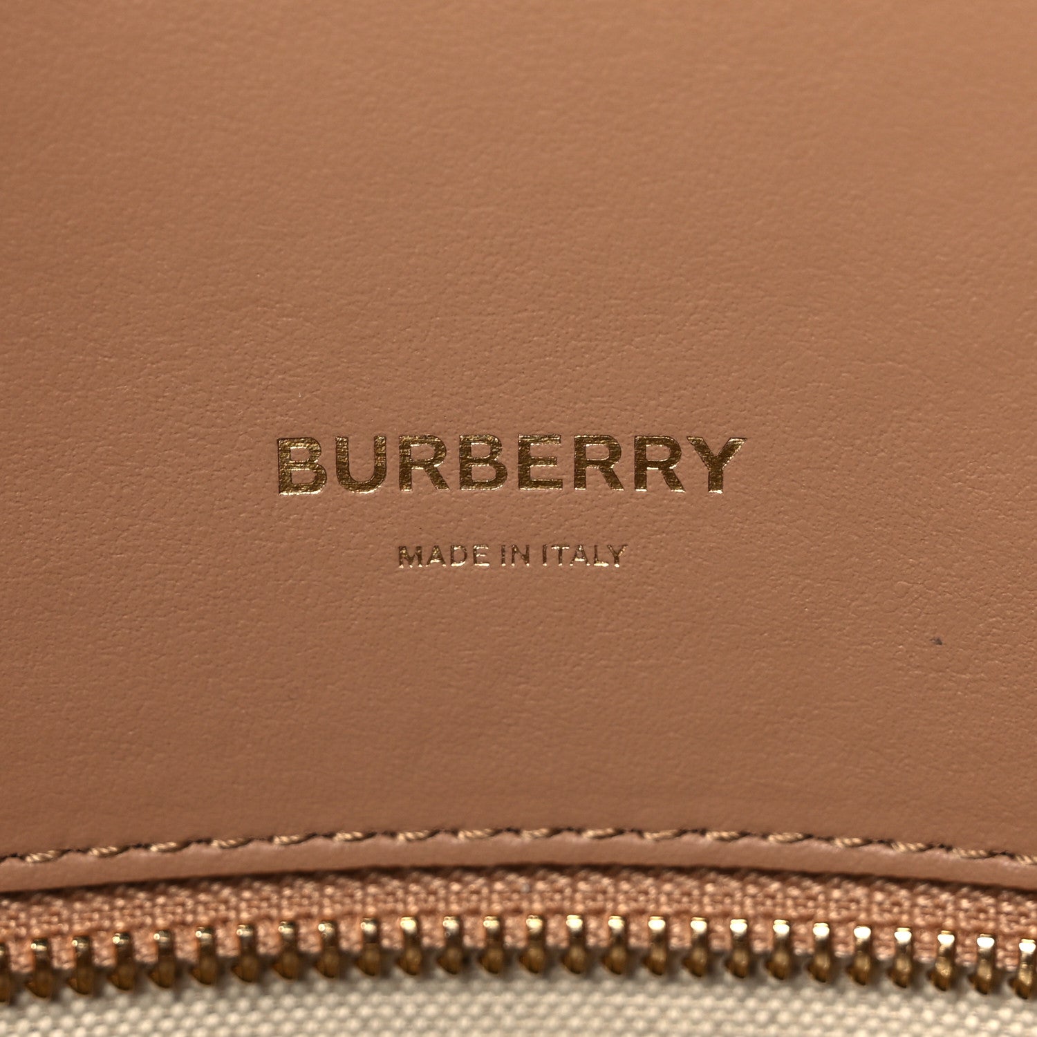 Burberry Smooth Calfskin Stripe Medium Two Handle Title Bag Camel Black Red 6 of 12