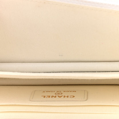 Chanel Calfskin Quilted Mini Maxi Pearls Wallet On Chain WOC White 5 of 12