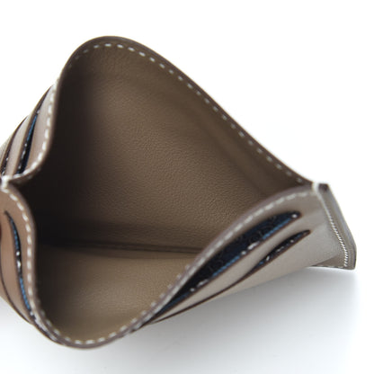 Hermes Swift Citizen Twill Card Case Etoupe 6 of 6