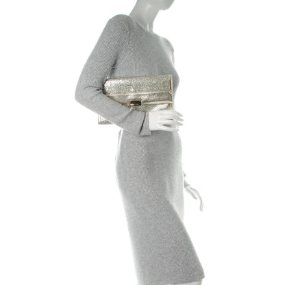 Jimmy Choo Glitter Fabric Reese L Clutch Champagne 2 of 7