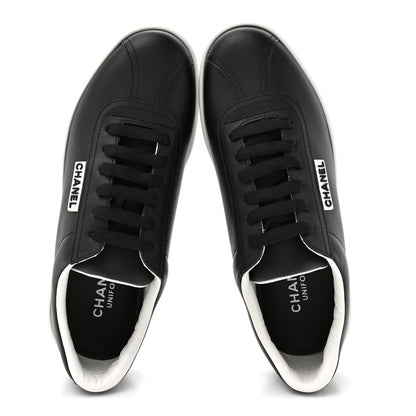 Chanel Calfskin CC Womens Sneakers 37 Black 2 of 8