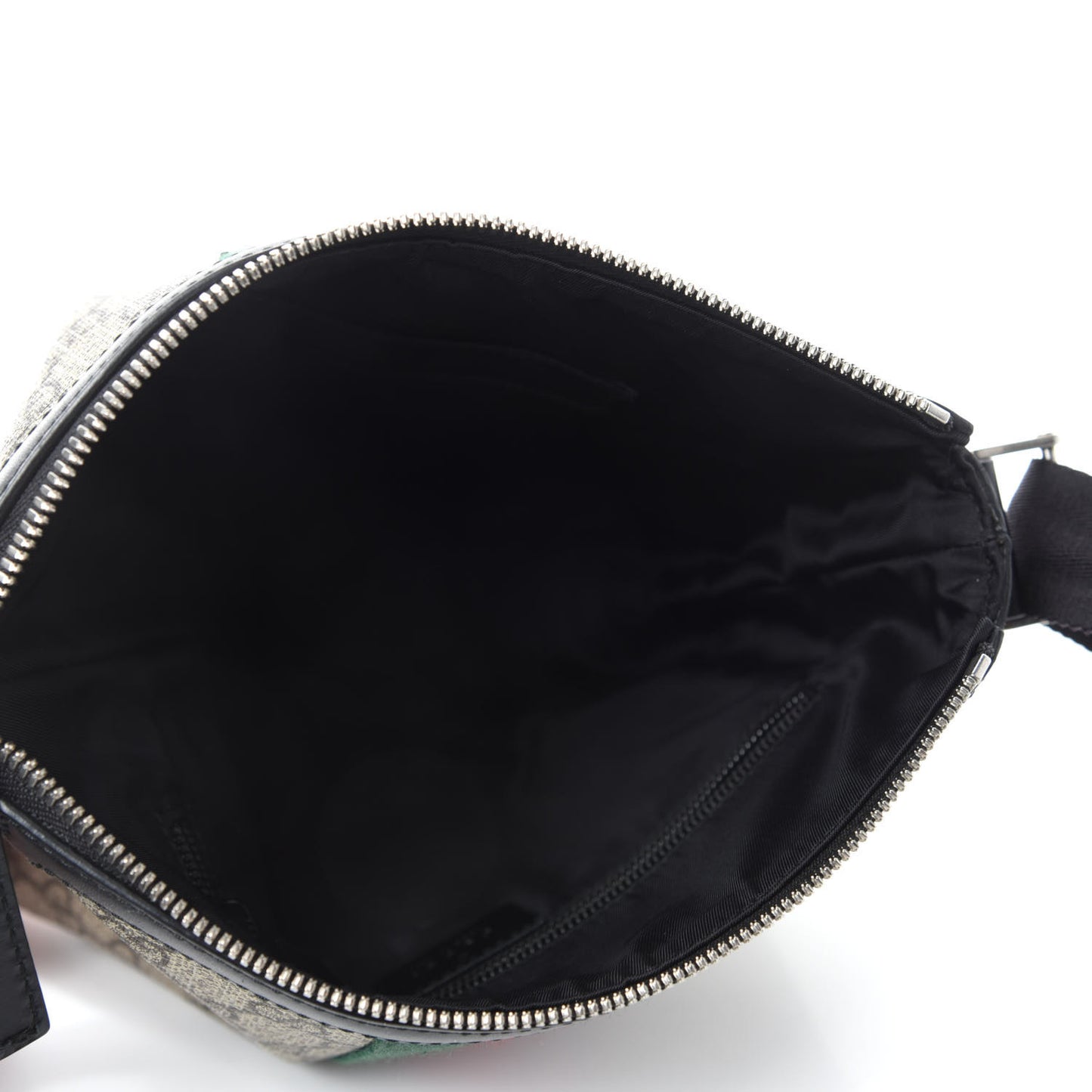 GG Supreme Monogram Web Messenger Bag Black