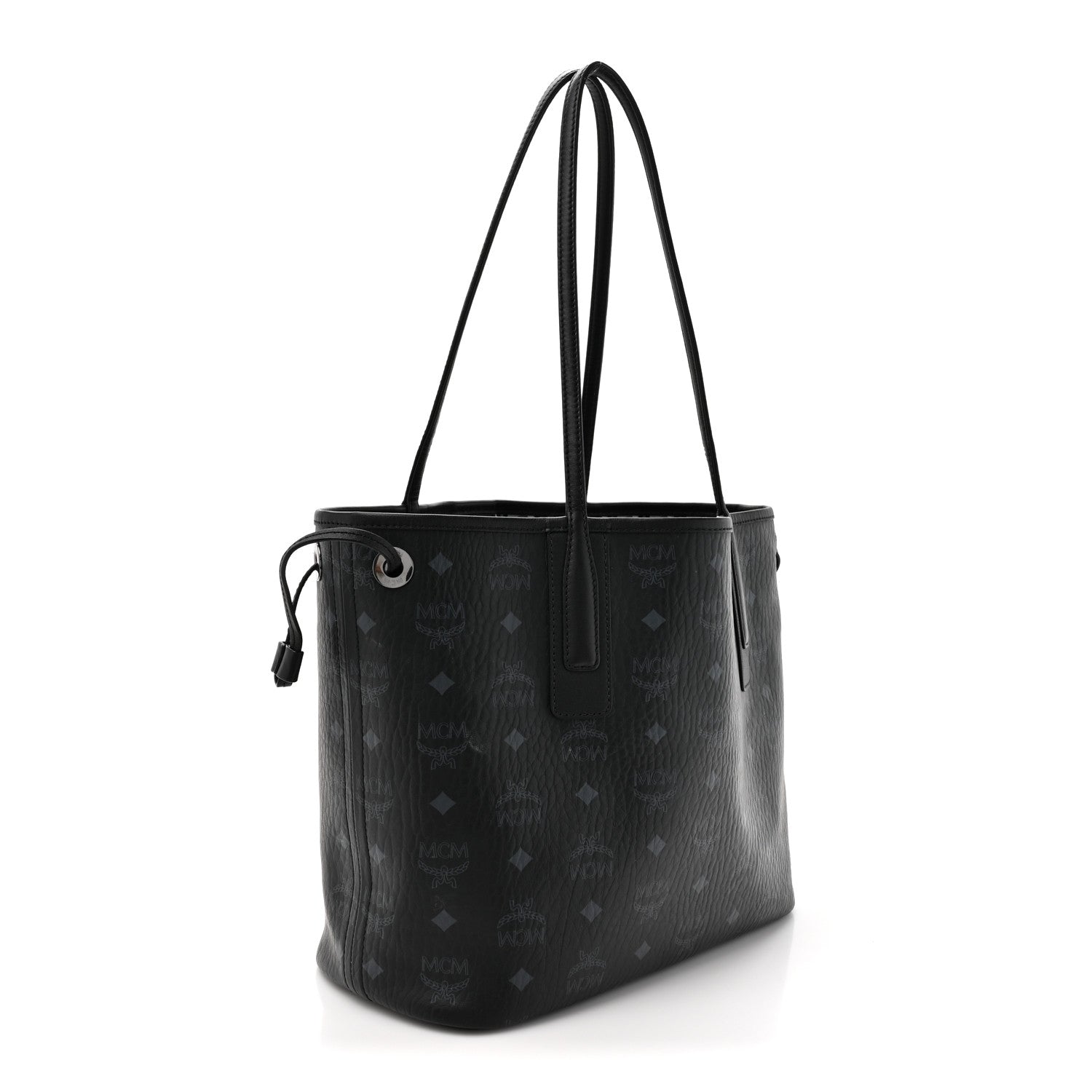 MCM Visetos Small Liz Reversible Shopper Tote Black 5 of 19