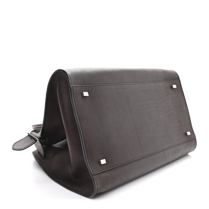 The Row Polished Saddle Calfskin Soft Margaux 15 Chestnut 4 of 10