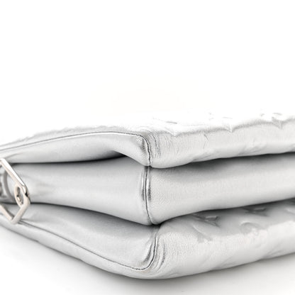 Louis Vuitton Metallic Lambskin Embossed Monogram Coussin PM Silver 8 of 10