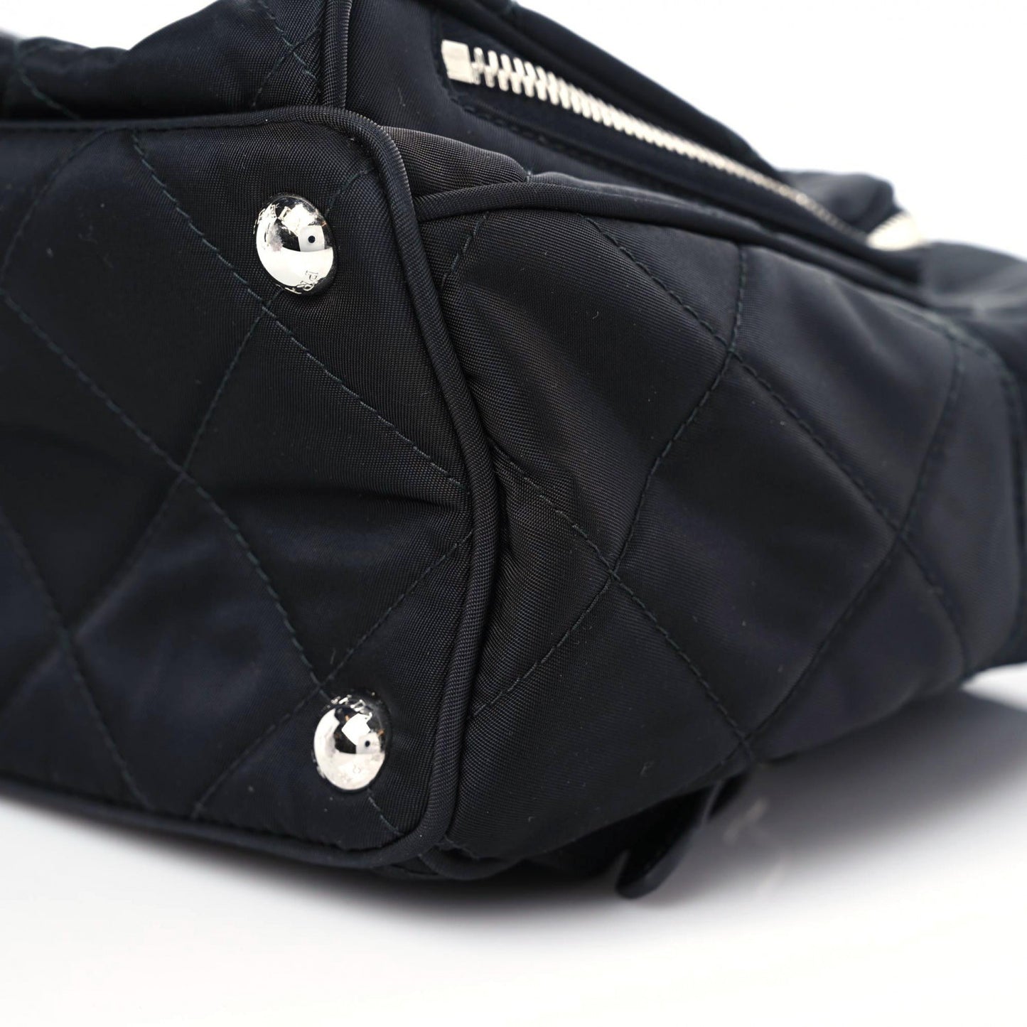 Nylon Tessuto Impuntu Quilted Backpack Black