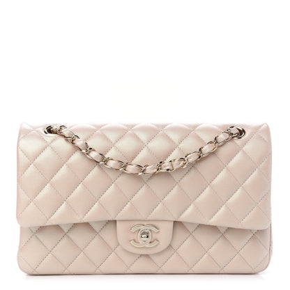 Chanel Iridescent Calfskin Quilted Medium Double Flap Beige 1 of 9