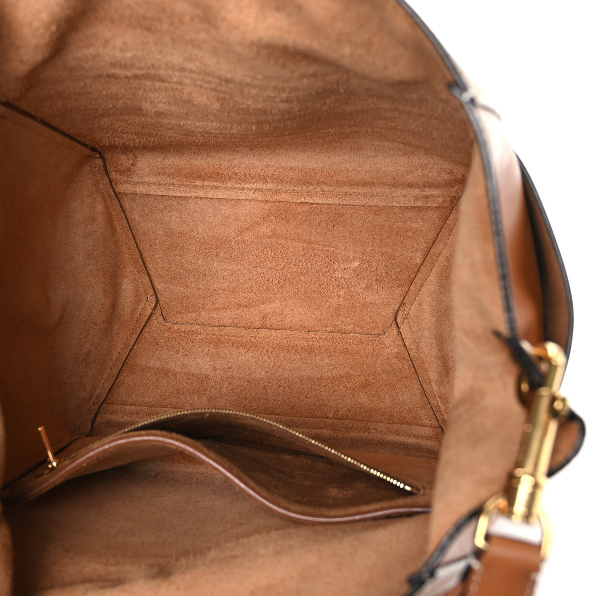Natural Calfskin Seau Sangle Bucket Bag Tan