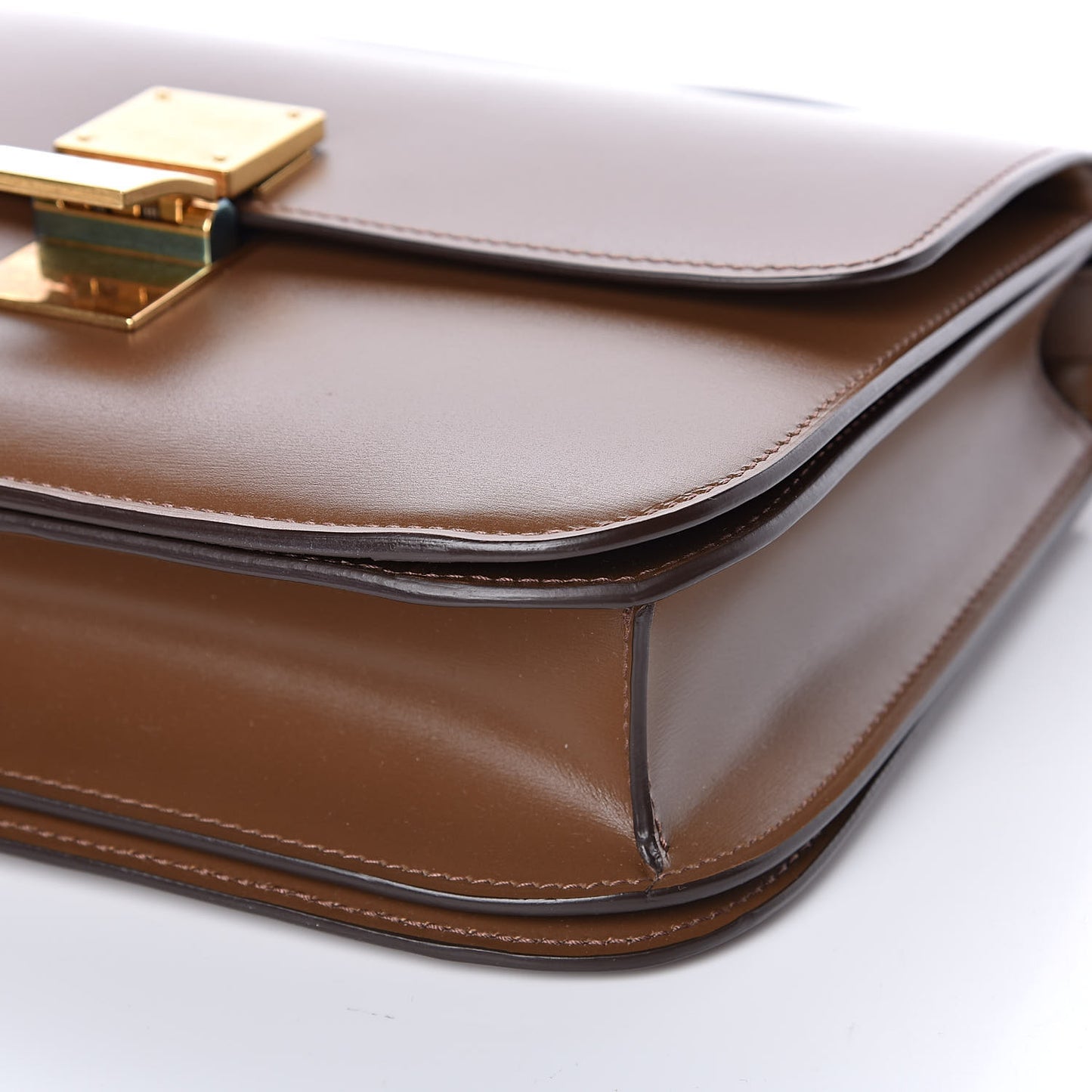 Box Calfskin Medium Classic Box Flap Bag Camel