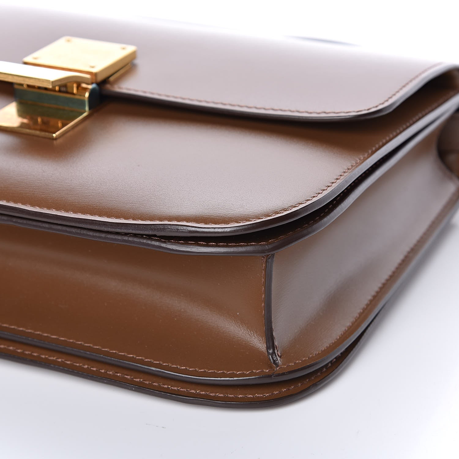 Celine Box Calfskin Medium Classic Box Flap Bag Camel 9 of 10