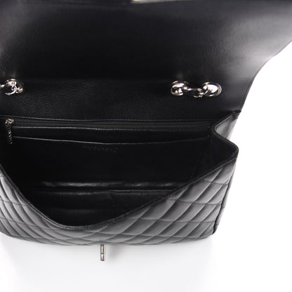 Chanel Caviar Quilted Jumbo Single Flap Black 5 of 10