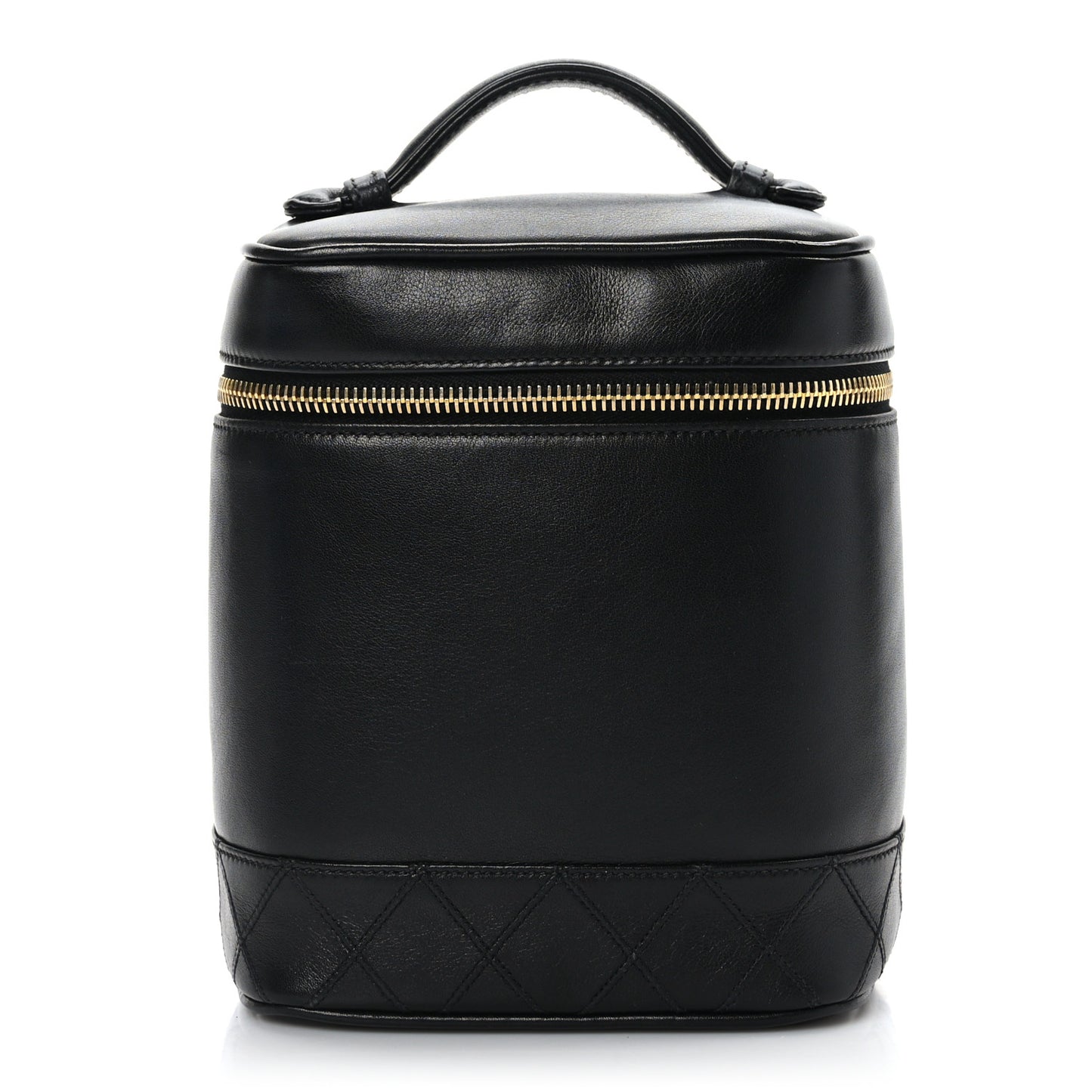 Lambskin Vanity Cosmetic Bag Black