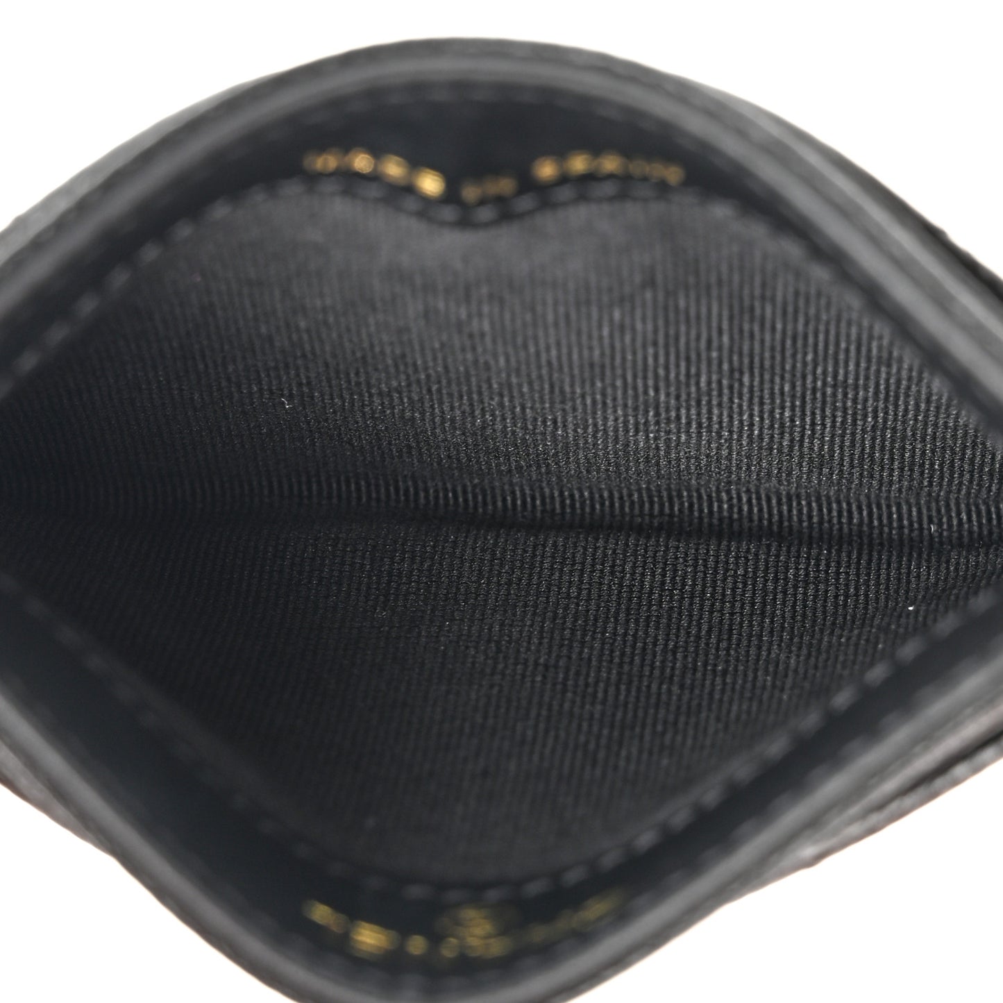 Caviar Quilted Multi Chain CC Card Holder Black