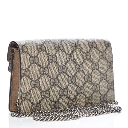 Gucci GG Supreme Monogram Super Mini Dionysus Shoulder Bag Taupe 3 of 11