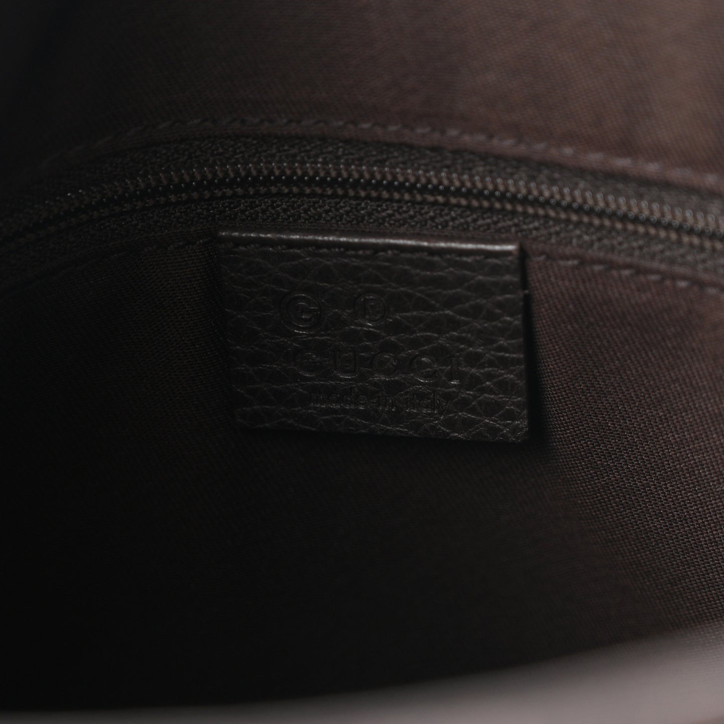 Denim GG Monogram Shoulder Bag Dark Brown