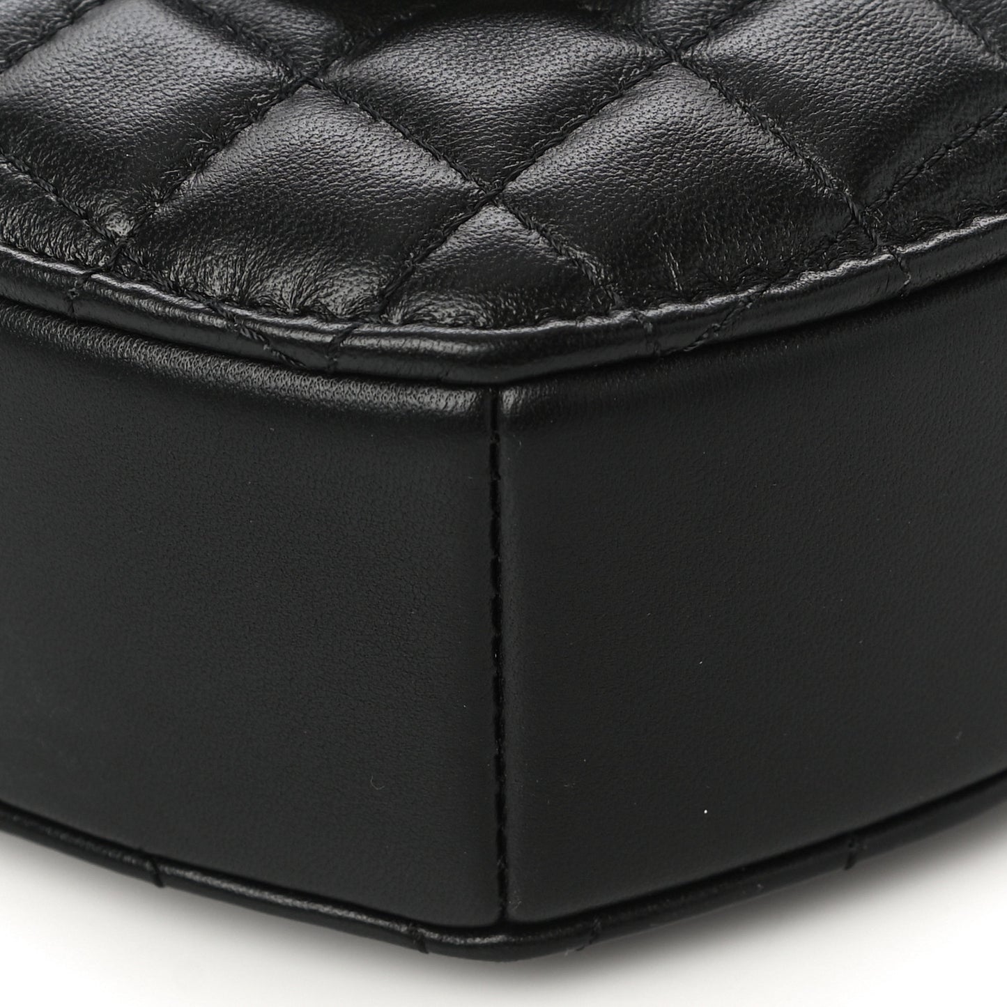 Lambskin Quilted CC In Love Heart Bag Black