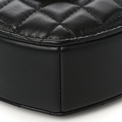 Chanel Lambskin Quilted CC In Love Heart Bag Black 9 of 10